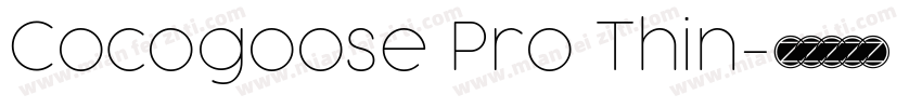 Cocogoose Pro Thin字体转换